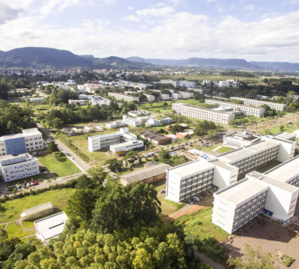 Aerial view of the headquarters buildings of the Federal University of Santa Maria